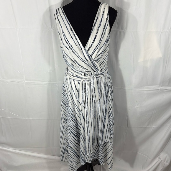 DKNY Stripped Dress in Blue Black and White Size 12 - Picture 1 of 9